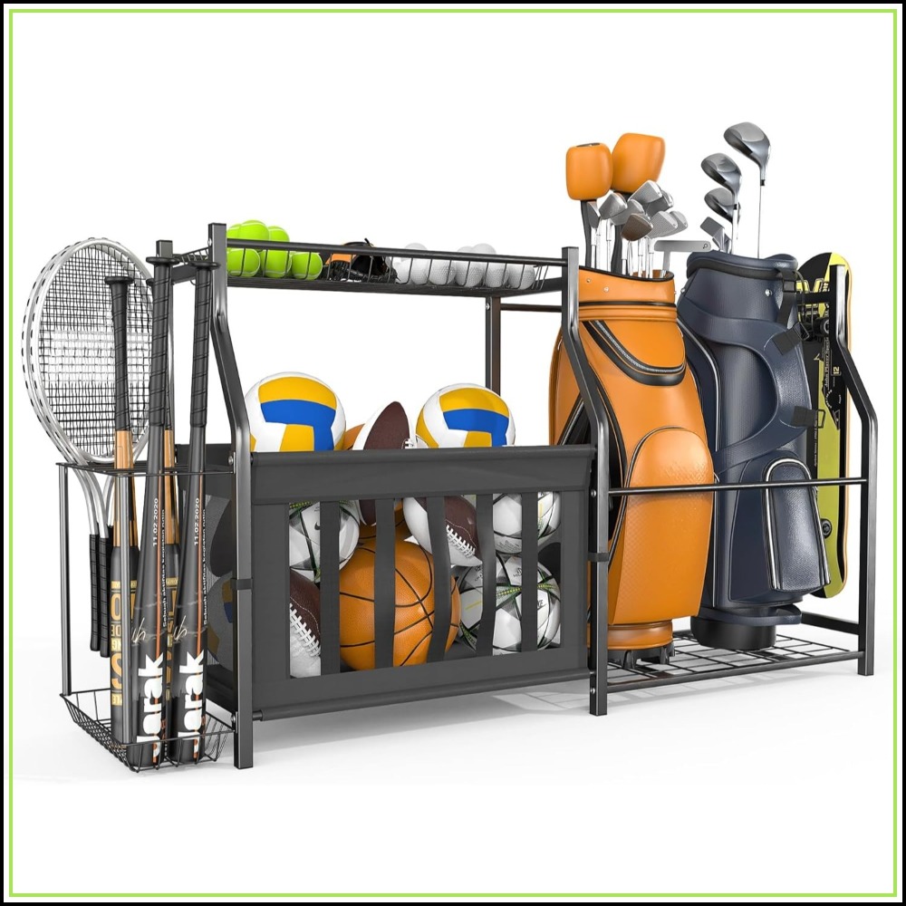 Golf Equipment Garage Organizer - Garage Sports Equipment Organizer, Ball Storage