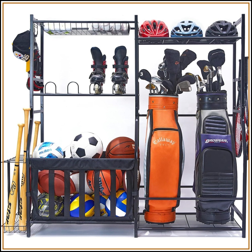 Golf Equipment Garage Organizer - Garage Sports Equipment Organizer, Golf Bag