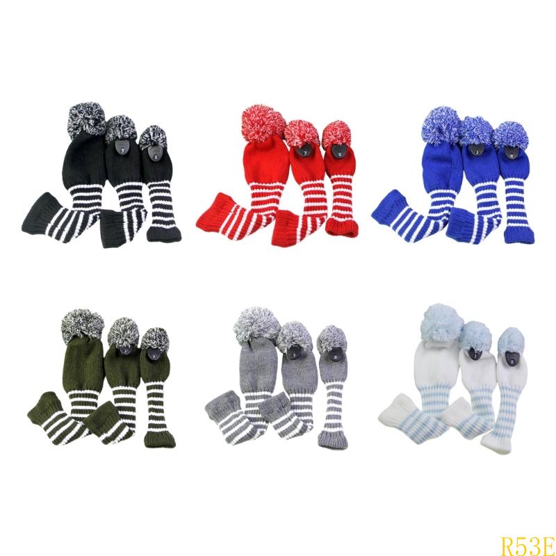 Golf Equipment Suppliers - 3pcs Golf Club Head Cover Knitted