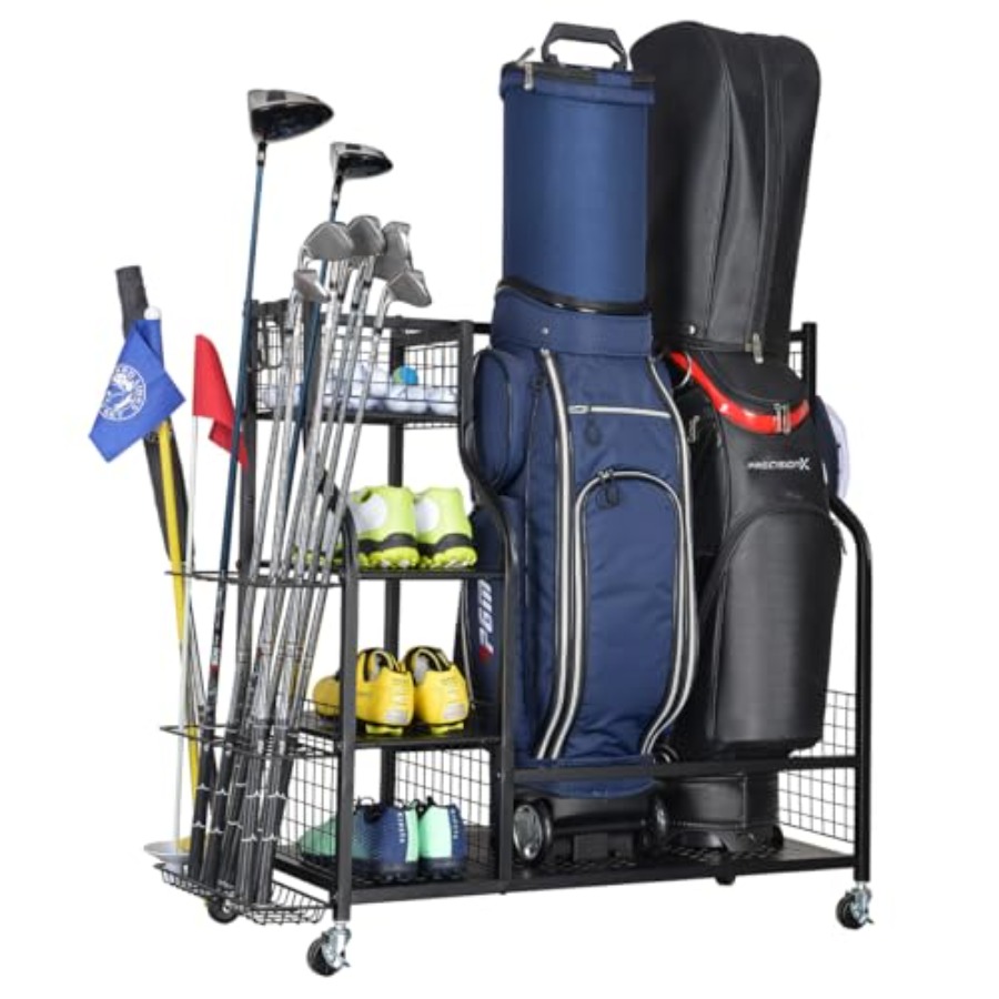 Golf Equipment Garage Organizer - Golf Bag Garage Storage Organizer Extra