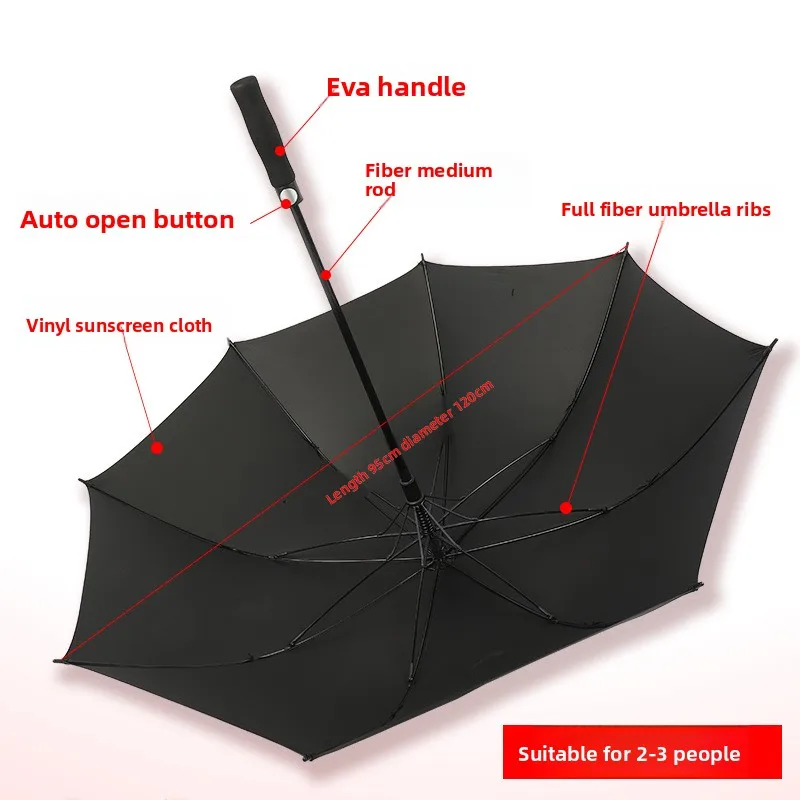 Strong Windproof Stick Umbrell - Golf Umbrella Large ulasan dan harga