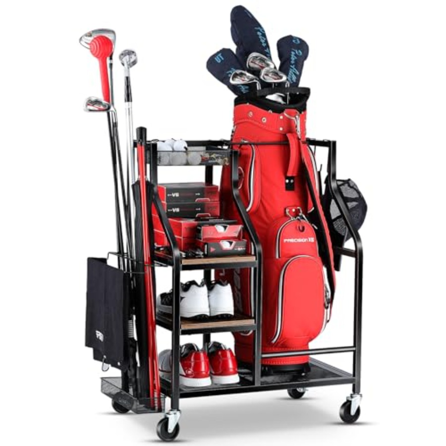 Golf Bags Storage Garage Organ - Golf Equipment Garage Organizer ulasan dan harga