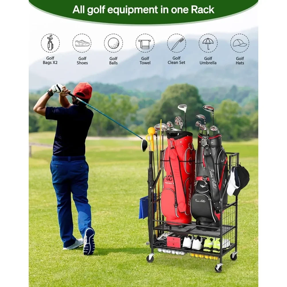 -Bag Storage Garage Organizer- - Golf Equipment Garage Organizer ulasan dan harga