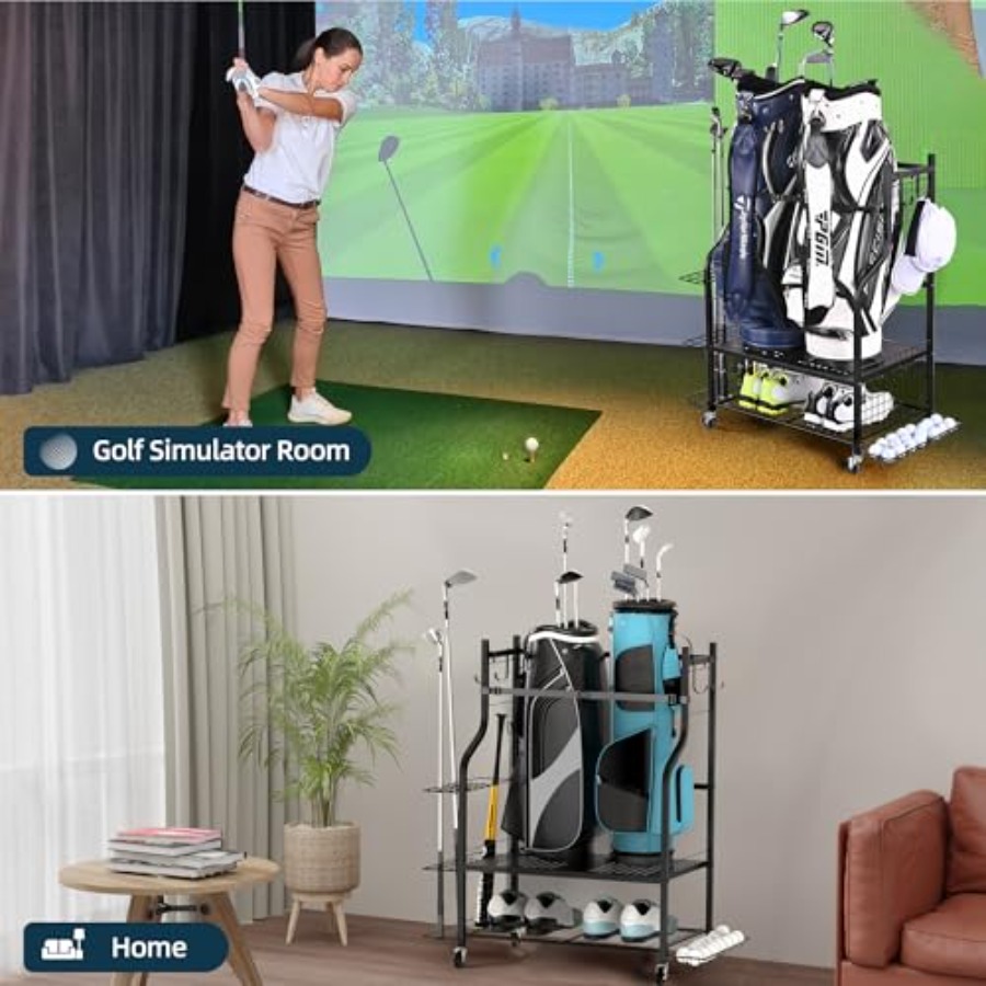 Golf Bag Storage Garage Organi - Golf Equipment Garage Organizer ulasan dan harga