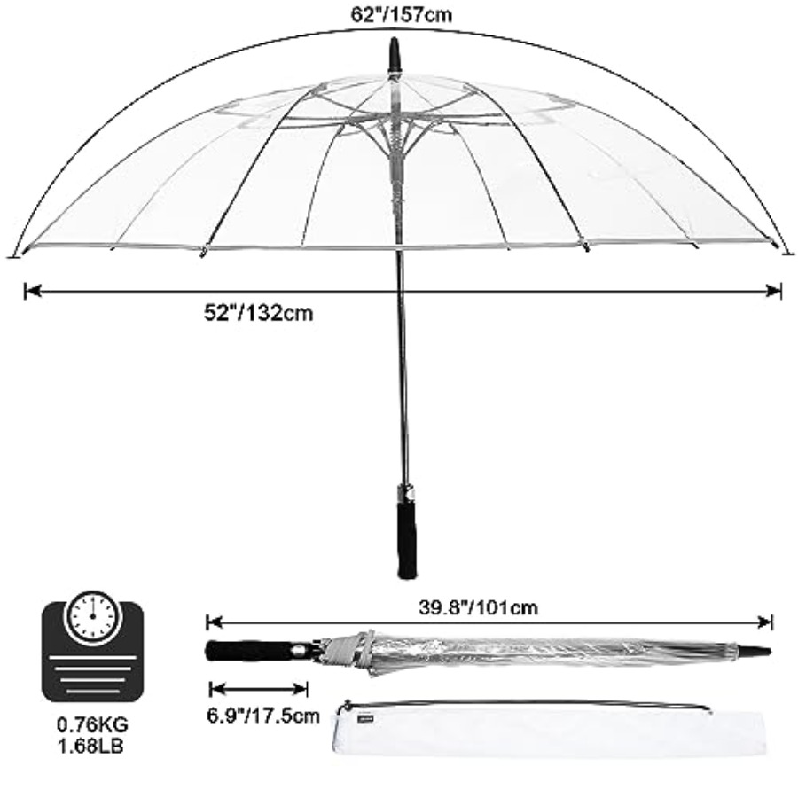 Clear Golf Umbrella Transparen - Golf Umbrella Large ulasan dan harga
