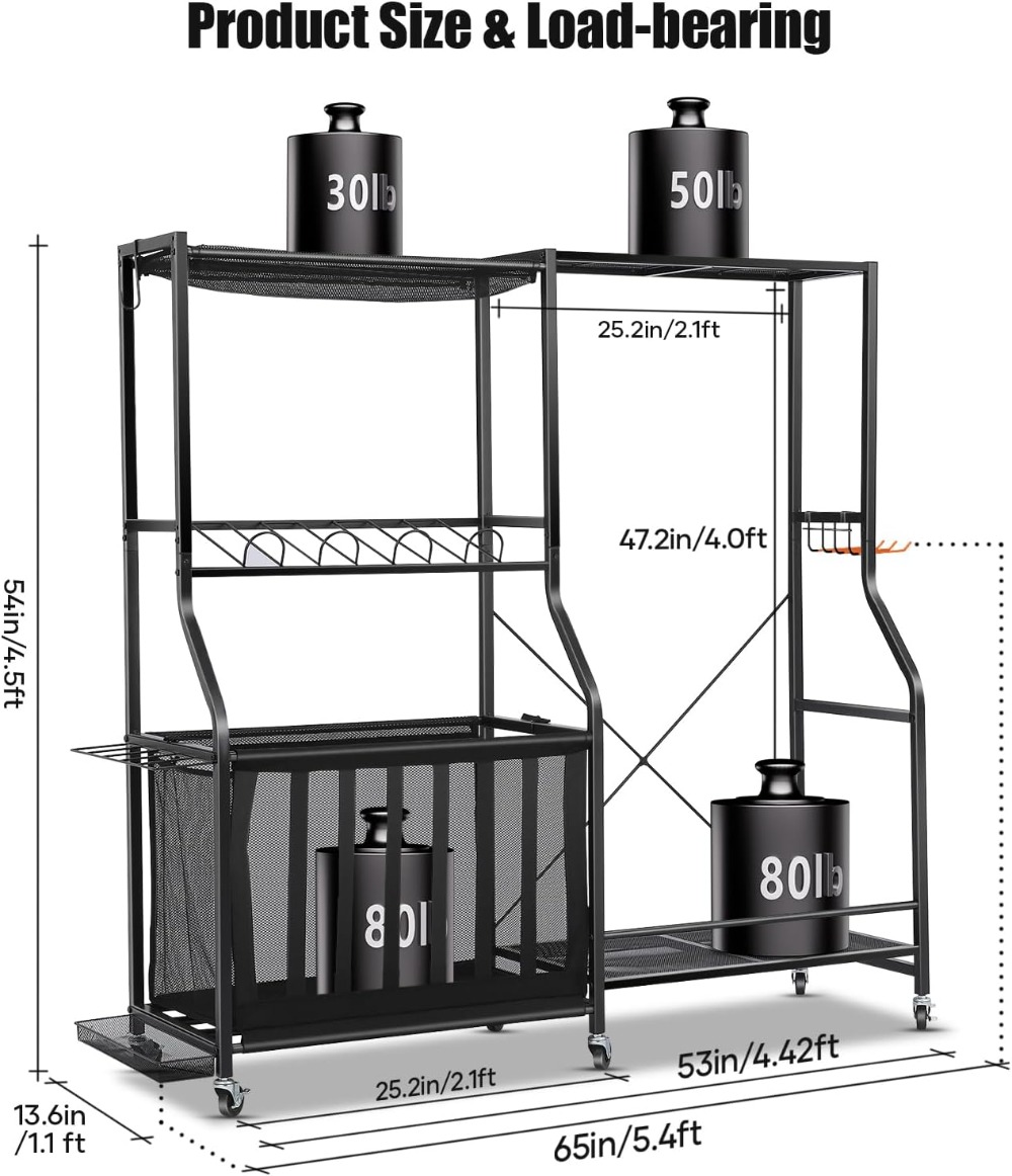 Heavy Duty Garage Sports Equip - Golf Equipment Garage Organizer ulasan dan harga