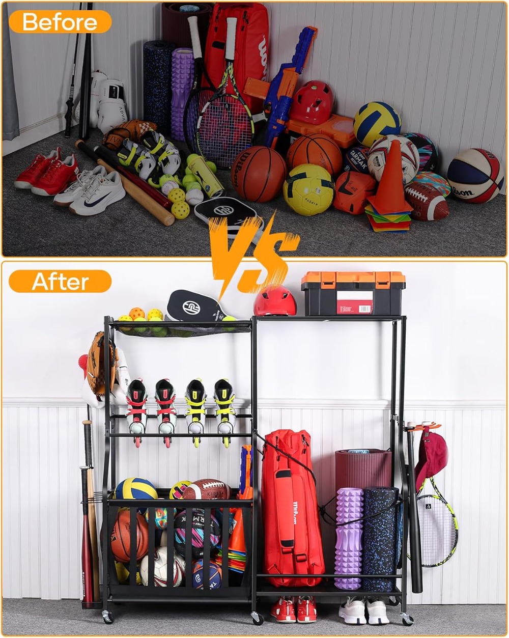 Heavy Duty Garage Sports Equip - Golf Equipment Garage Organizer ulasan dan harga