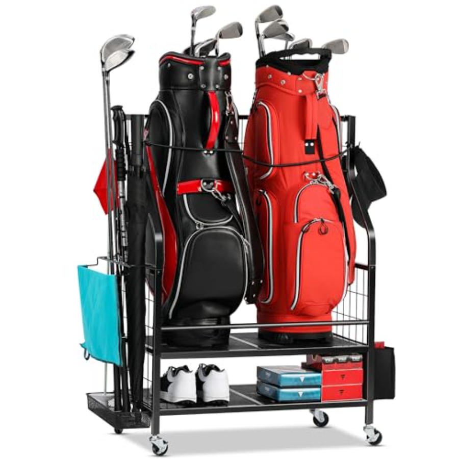Golf Bag Storage Garage Organi - Golf Equipment Garage Organizer ulasan dan harga