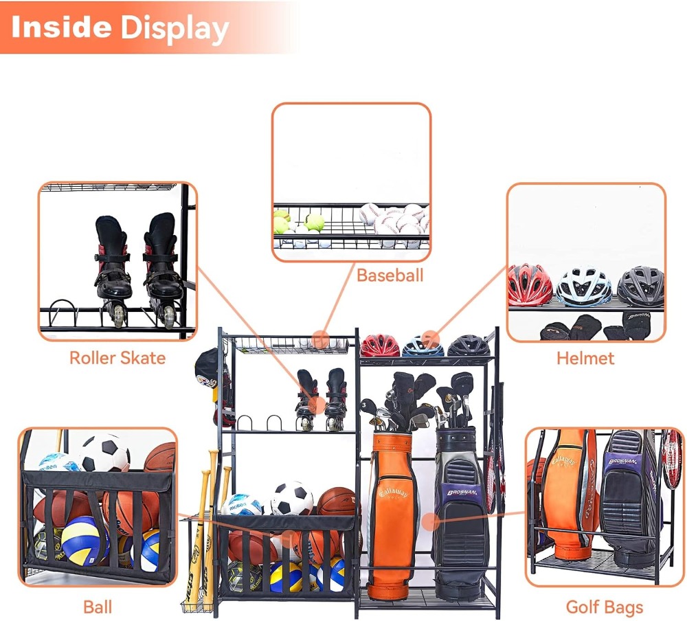 Sports Equipment Organizer, Go - Golf Equipment Garage Organizer ulasan dan harga