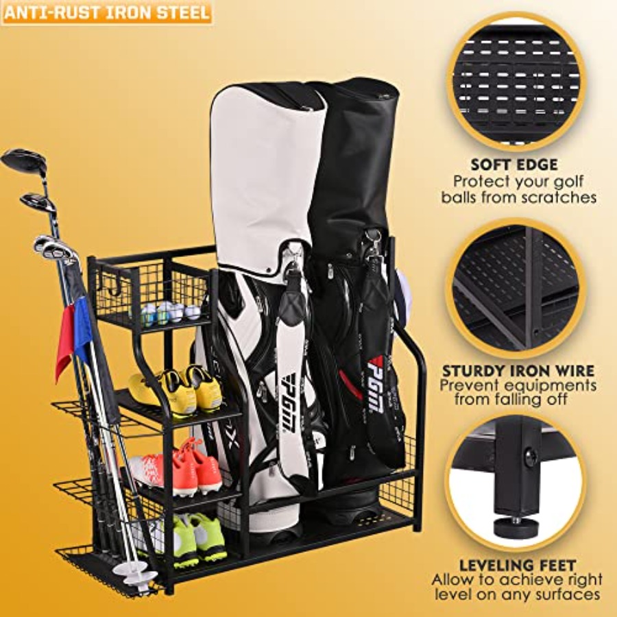 Golf Bag Garage Storage Organi - Golf Equipment Garage Organizer ulasan dan harga