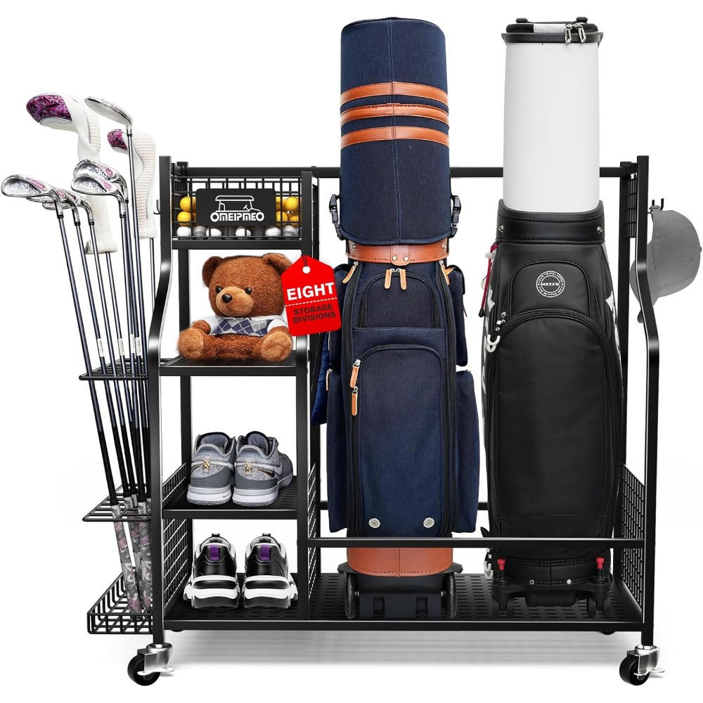 US Shipping Golf Bag Storage R - Golf Equipment Garage Organizer ulasan dan harga