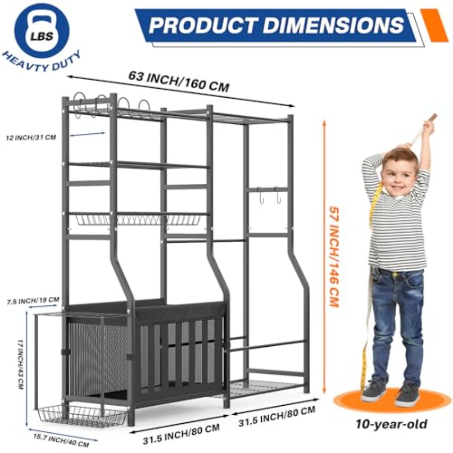 Heavy Duty Garage Sports Equip - Golf Equipment Garage Organizer ulasan dan harga